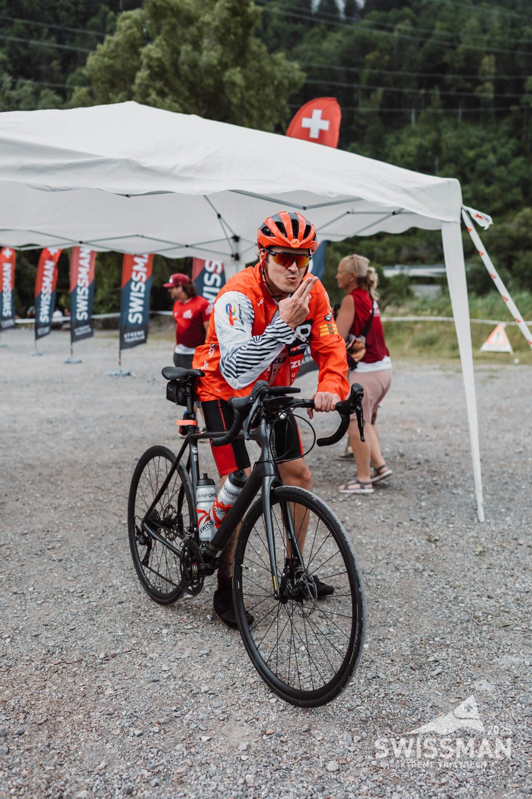 Charlie Sarmiento on the bike course at Swissman Xtreme Triathlon