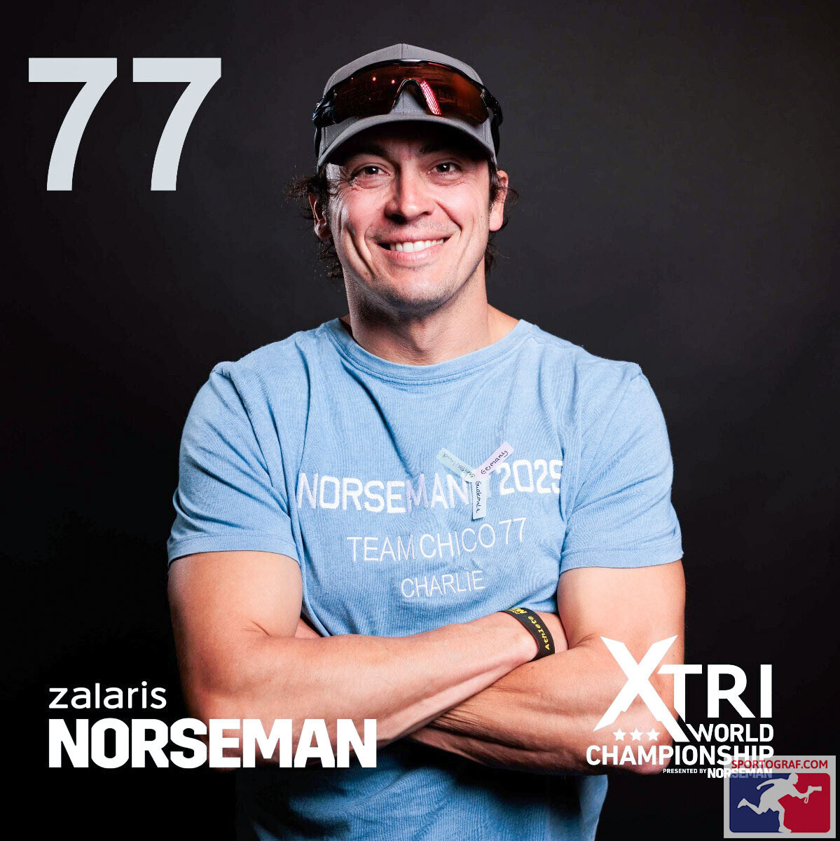 Charlie Sarmiento, athlete 77, at the Norseman Xtreme Triathlon 2025
